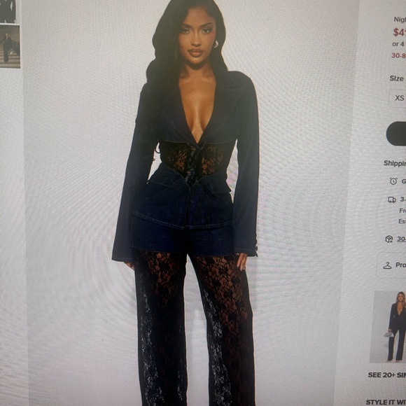 Fashion Nova Pants - Fashion Nova Black Lace Jumpsuit